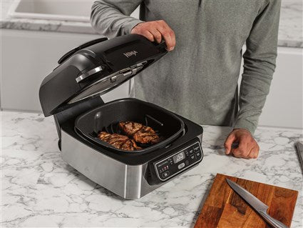 Parrilla de interior + freidora de aire 5 en 1