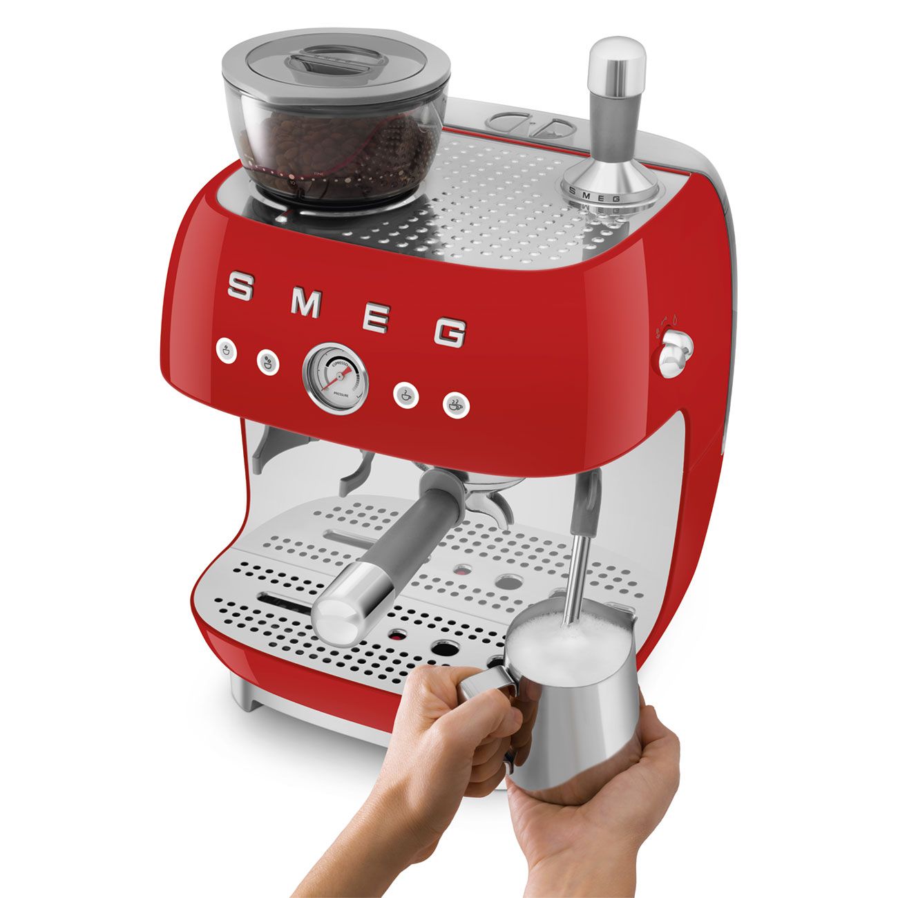 Cafetera Espresso Smeg con Molinillo incorporado 50's Style - Jemaq