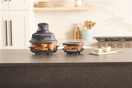 Freidora de aire portátil de cristal