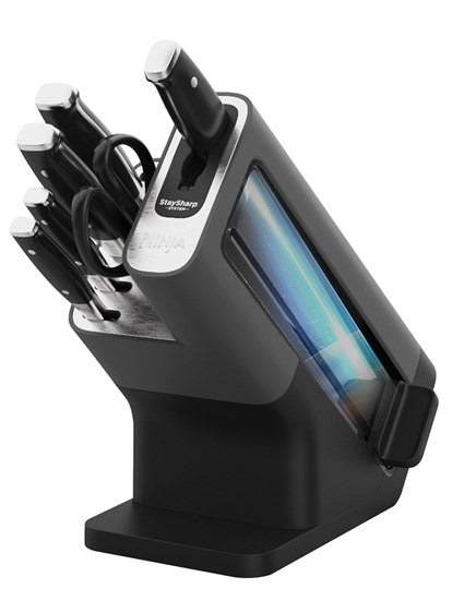 Taco de cuchillos con afilador incorporado