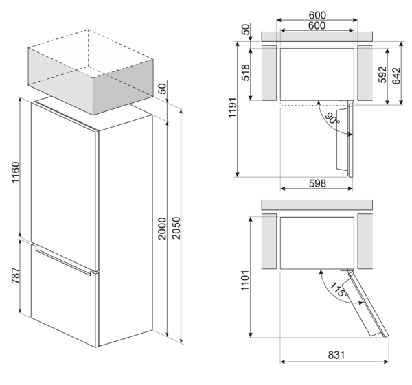 Frigorífico Smeg NoFrost RC20XDND - Jemaq