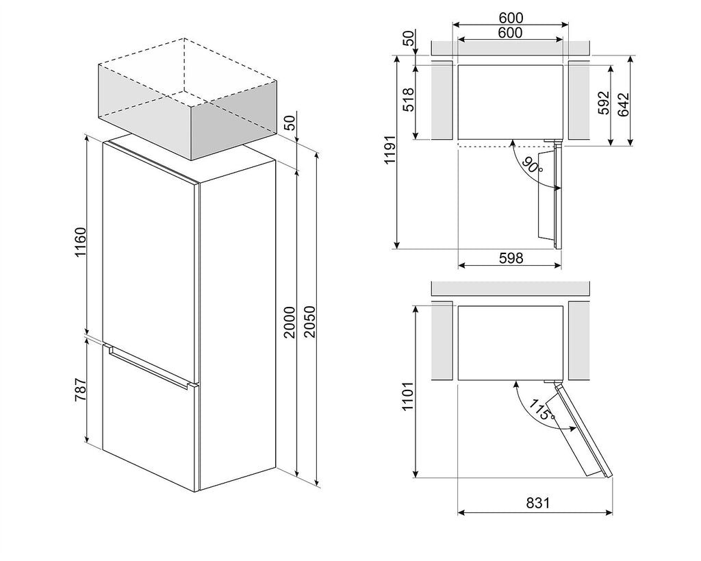 Frigorífico Smeg NoFrost RC20XDNE - Jemaq